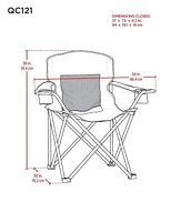 Mesh Back Quad Camping Chair