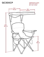 Heavy Duty Max Shade Quad Camping Chair