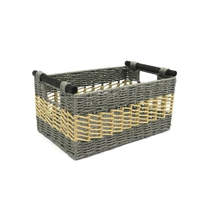 hometrends 2-Tone Rolled Paper Basket