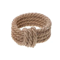 Brown Jute Napkin Ring - Set of 6