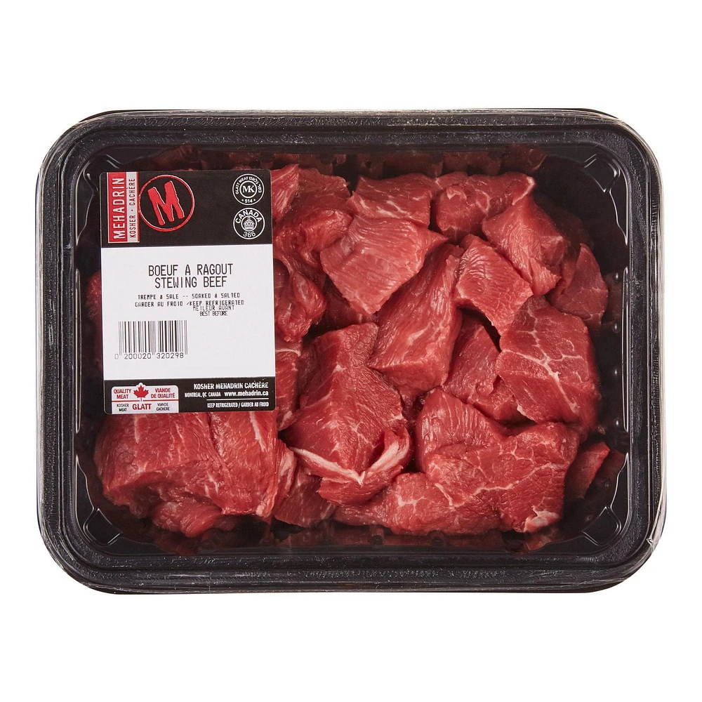 Mehadrin Kosher Stewing Beef, 600 - 700 g