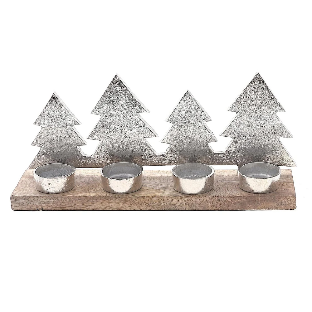 Christmas Metal Star Tree 4 Tealight Holder