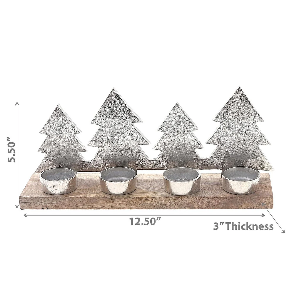 Christmas Metal Star Tree 4 Tealight Holder