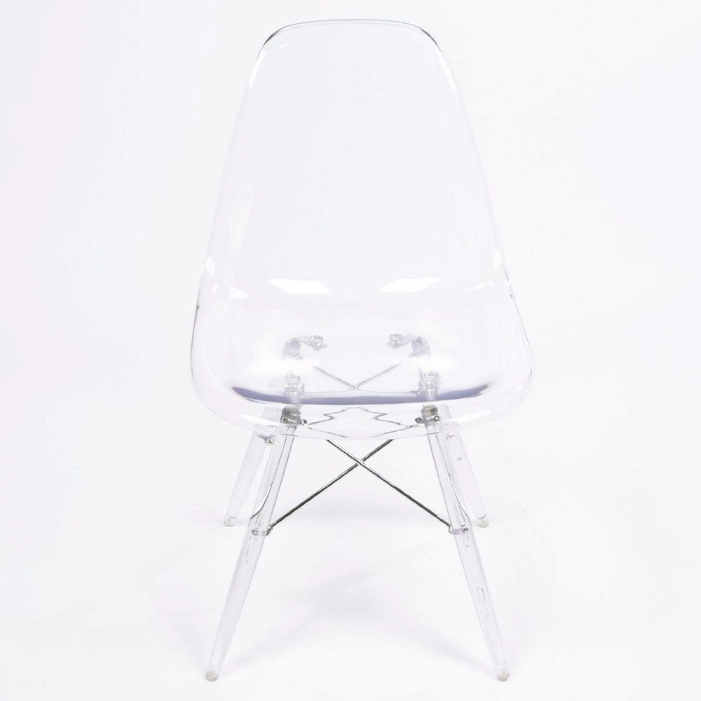 Nicer Furniture Eames Clear Legs Chair