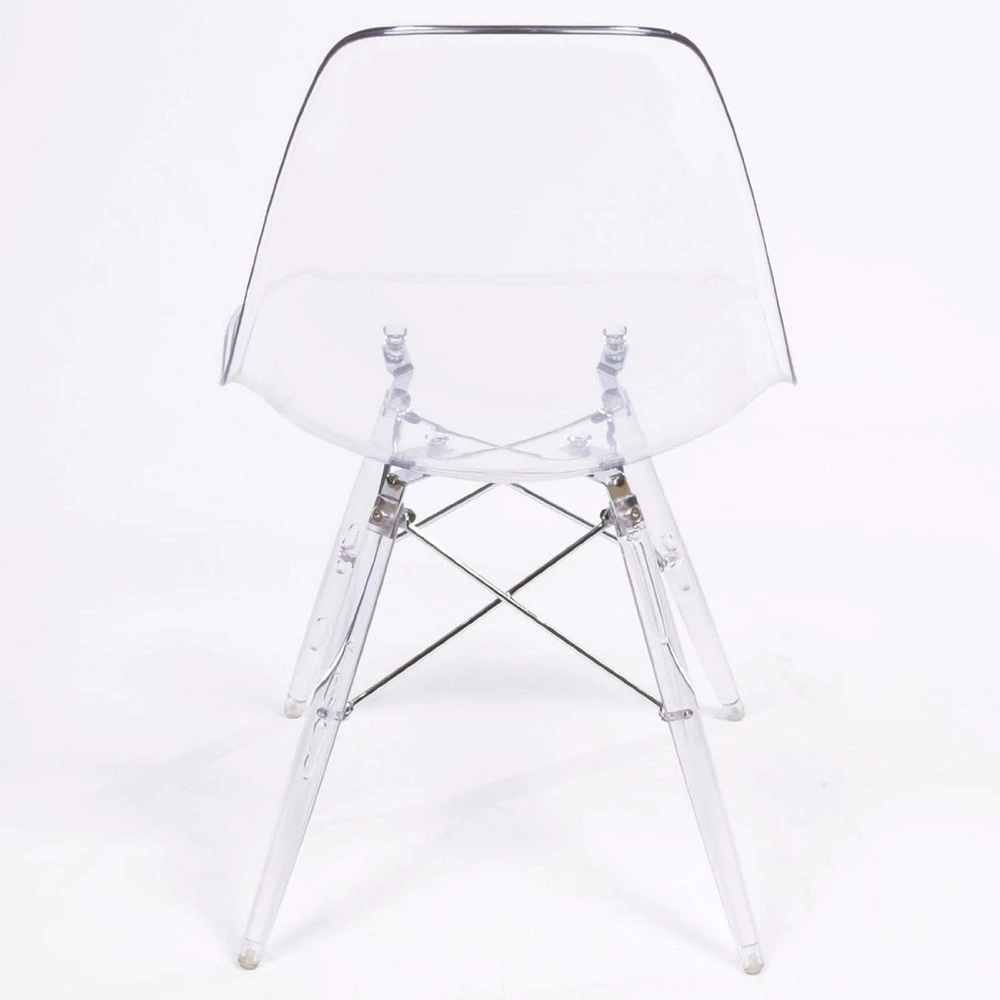 Nicer Furniture Eames Clear Legs Chair