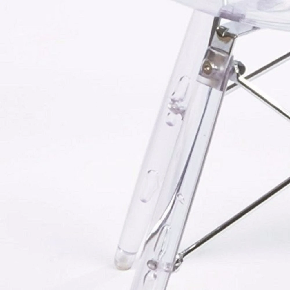 Nicer Furniture Eames Clear Legs Chair