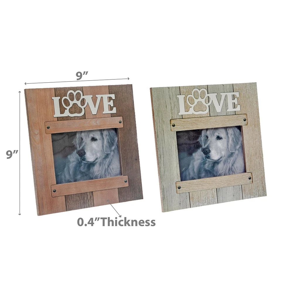 Mdf Love Pet Photo Frame  - Set of 2