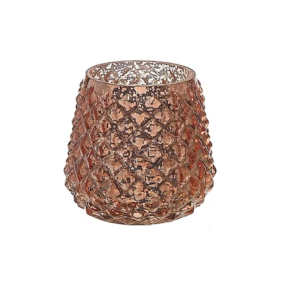 Mercury Diamond Tealight Holder Bronze - Set of 2