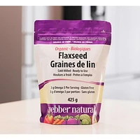 Webber Naturals® Cold Milled Ground Flaxseed, Certified Organic, 425 g