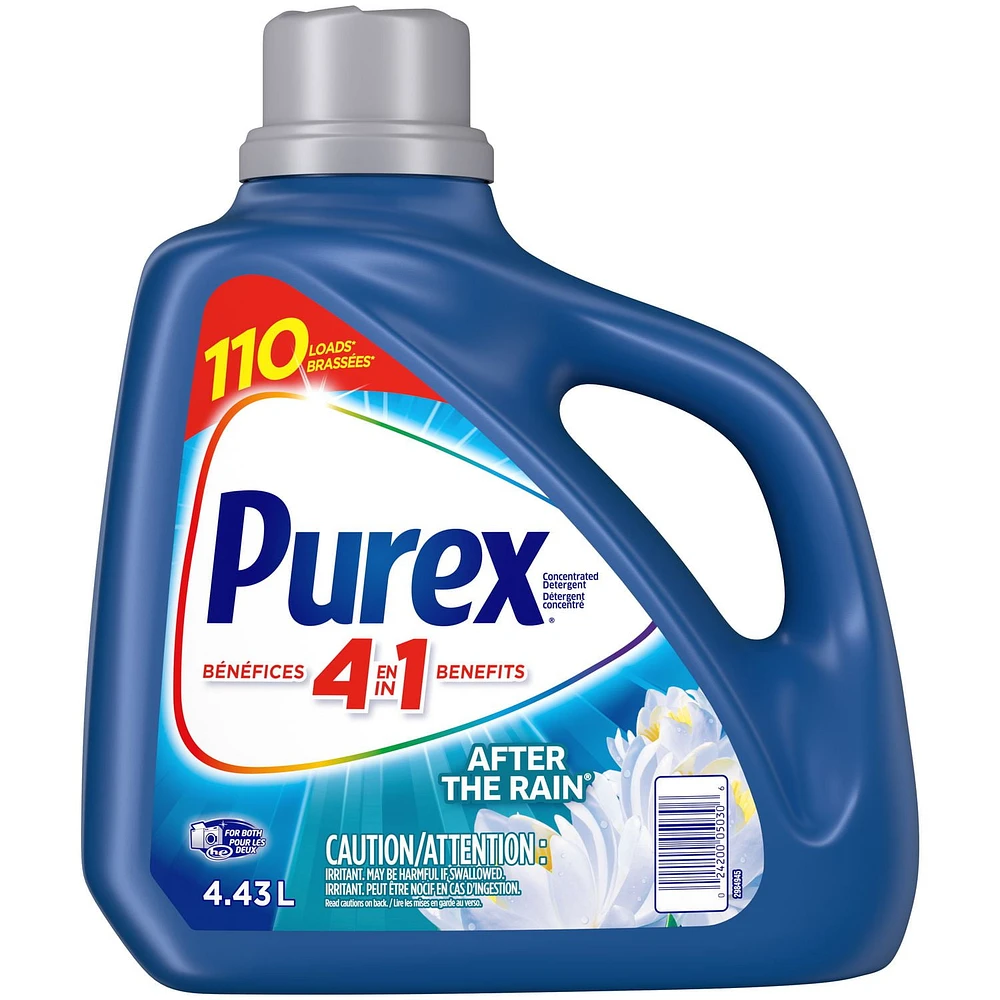 Détergent à Lessive Liquide Purex, Ondée Fraîche 4,43L, 110 Brassées