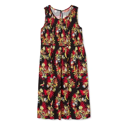 Robe longue smockée Iyla Plus pour femmes Tailles TP–TTG