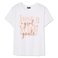 T-shirt à encolure ras du cou The Pink Closet Plus pour femmes Tailles 1X-4X