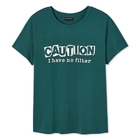 T-shirt à encolure ras du cou The Pink Closet Plus pour femmes Tailles 1X-4X
