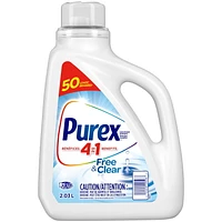 Purex 4 in 1 Liquid Laundry Concentrated Detergent, Free & Clear, 2.03 L