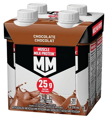 Muscle Milk Protein Shake Chocolate, Muscle Milk Protein Shake Chocolate 4x330mL