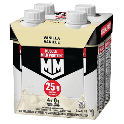 Muscle Milk Protein Shake Vanilla, Muscle Milk Protein Protein Shake Vanilla 4x330mL