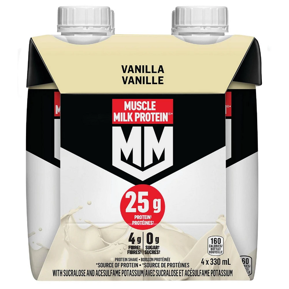 Muscle Milk Protein Shake Vanilla, Muscle Milk Protein Protein Shake Vanilla 4x330mL