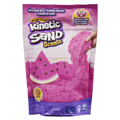 Kinetic Sand Scents, 227 g de sable Kinetic Sand rose, parfum Fraîcheur pastèque, pour les enfants à partir de 3 ans