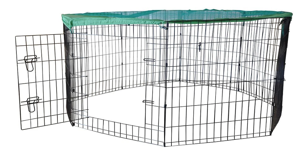 24" Wire Dog Pet Exercise Pen with Removable Cover