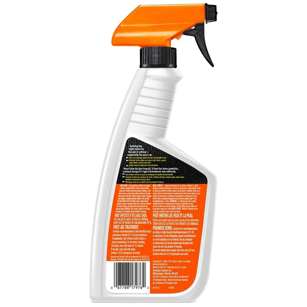 Armor All Multi Purpose Cleaner Spray, Orange Scent - 473 mL, Multi Purpose Cleaner Spray