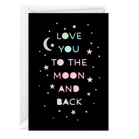 Hallmark Signature Blank Card, Birthday Card, Anniversary Card, Love Card, Valentine's Day Card (Love You to the Moon and Back)