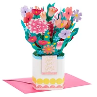 Hallmark Paper Wonder 3D Pop-up Birthday Card, Mother's Day Card, Congratulations Card, Get Well Card (Flower Bouquet)