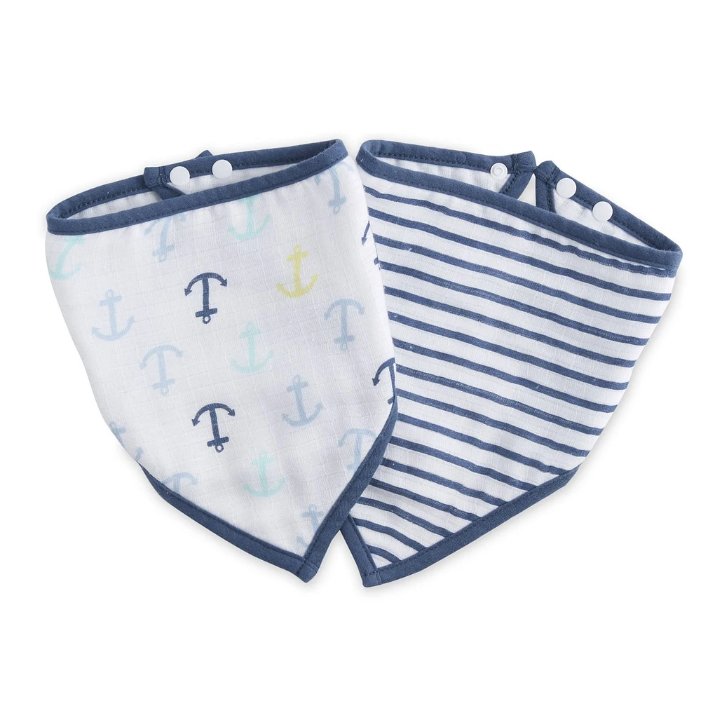 ideal baby by the makers of aden + anais Stripe and Sail Bandana Bibs