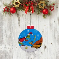 Dr. Seuss' The Grinch Who Stole Christmas Round Ornament Sign - MDF, 5.5 inches Tall