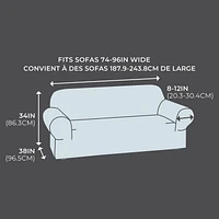 SmartFit Waterproof Stretch Sofa Slipcover with Textured Performance Fabric, 1-Piece Furniture Cover, Linen, Fabric slipcover