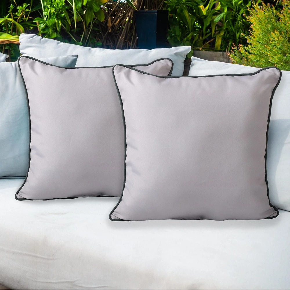 Ensemble de 2 coussins décoratifs d'intérieur/extérieur à beuge
