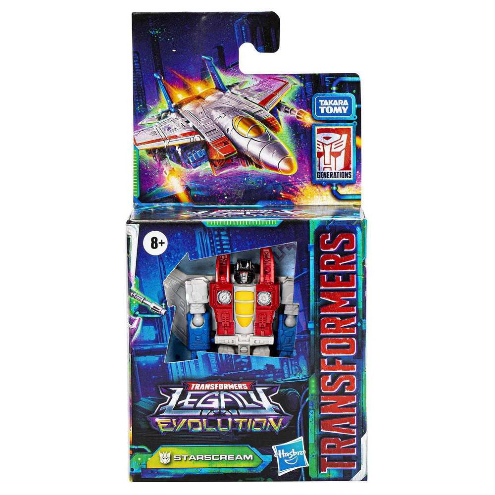 Transformers Generations Legacy Evolution, figurine Starscream classe Origine de 8,5 cm, pour filles et garçons, à partir de 8 ans