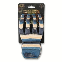 Thyme & Table 2-Piece Pakka Wood Salad Hand Set, Blue, Salad Hand