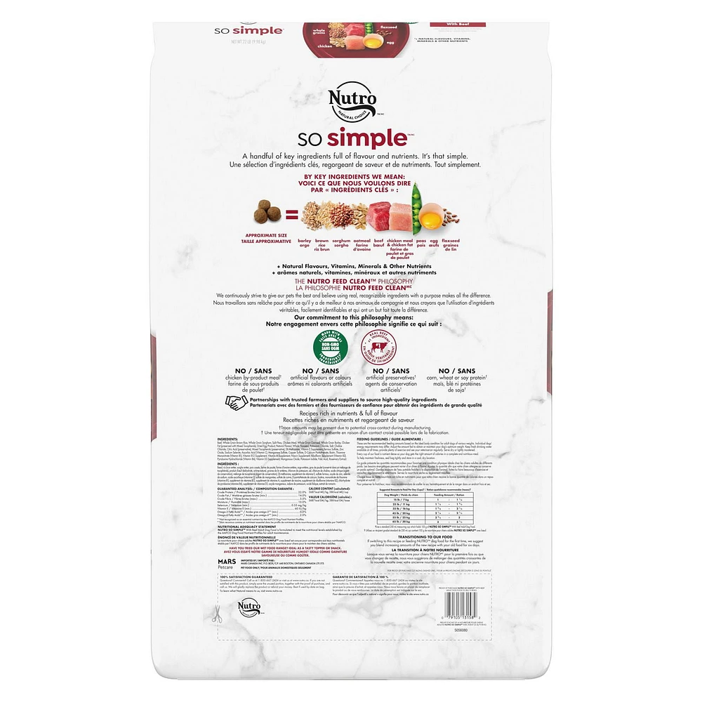 Nutro So Simple Beef Adult Dry Dog Food