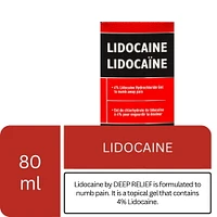 Lidocaine by Deep Relief, Lidocaine Gel, 80ml