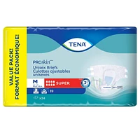 TENA PROskin Unisex Incontinence Briefs, Medium, 24 Count, 24 count