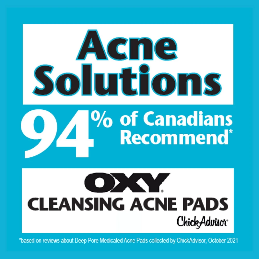 OXY Triple Action Cleansing Acne Pads with Salicylic Acid, For Mild Acne, Frequent Recurring Breakouts, and Combination Skin, 115ct, Cleansing Acne Pads, 115ct