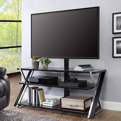 Whalen Xavier 3-in-1 TV Stand for TVs up to 70", 3 Display Options for Flat Screens