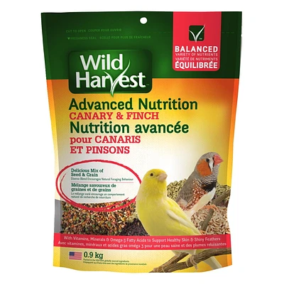 Wild Harvest Advanced Nutrition Bird Food Canary & Finch, 0.9 kg