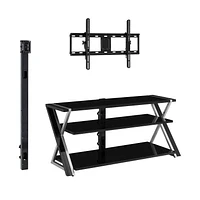 Whalen Xavier 3-in-1 TV Stand for TVs up to 70", 3 Display Options for Flat Screens