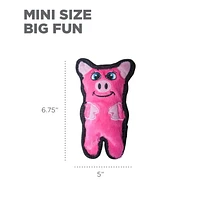 Outward Hound Durable Plush Squeak Dog Toy Invincibles Mini Pig, Durable