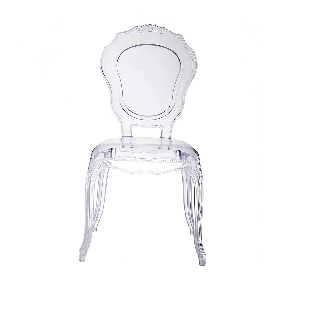 Heavenly Collection-  Clear Plastic Armless Chair Princess