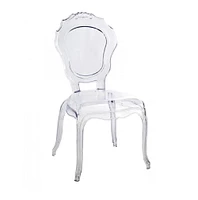 Heavenly Collection-  Clear Plastic Armless Chair Princess