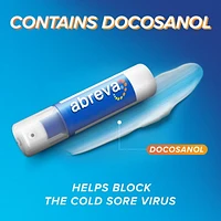 Abreva Cream Pump Cold Sore Treatment, Heals your cold sore in 4.1 days, Contains docosanol to protect healthy cells against the virus, 2g, 2 g