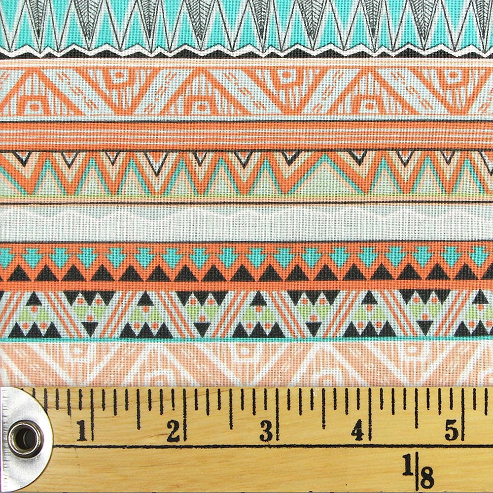 Fabric Creations Native Desert Stripes and Triangles Fat Quarter Pre-Cut Fabric - 18" x 21" / 45cm x 53cm, 18" x 21" / 45cm x 53cm