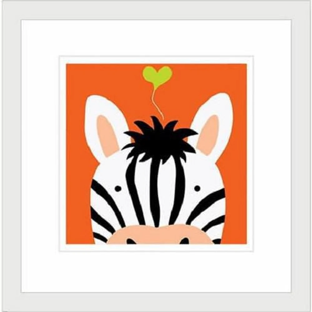 Peek-a-Boo Zebra, Framed Art