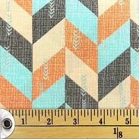 Fabric Creations Colourful Desert Checkered Chevrons with Arrows  Fat Quarter Pre-Cut Fabric - 18" x 21" / 45cm x 53cm, 18" x 21" / 45cm x 53cm