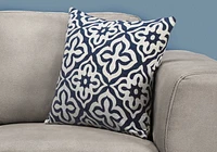 Monarch Specialties Pillows, 18 X 18 Square, Insert Included, Decorative Throw, Accent, Sofa, Couch, Bedroom, Polyester, Hypoallergenic, Blue, Modern