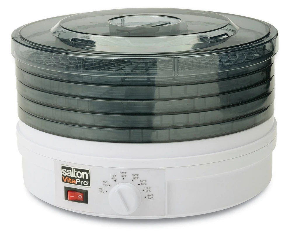 Salton Food Dehydrator DH1454, 5 Trays, 1 Herb & 1 Fruit Tray