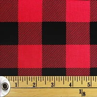 Fabric Creations and Black Buffalo Plaid Fat Quarter Pre-Cut Fabric - 18" x 21" / 45cm x 53cm