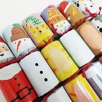 HOLIDAY TIME 6PK X 9.5" FUN RACING CRACKERS, CHRISTMAS CHARACTERS PATTERN, 6PK FUN CRACKER